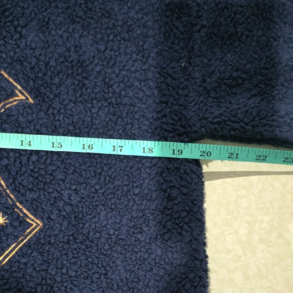 Women's Harry Potter Navy Fleece Pajama‎ Top with Embroidered Crest Size Medium